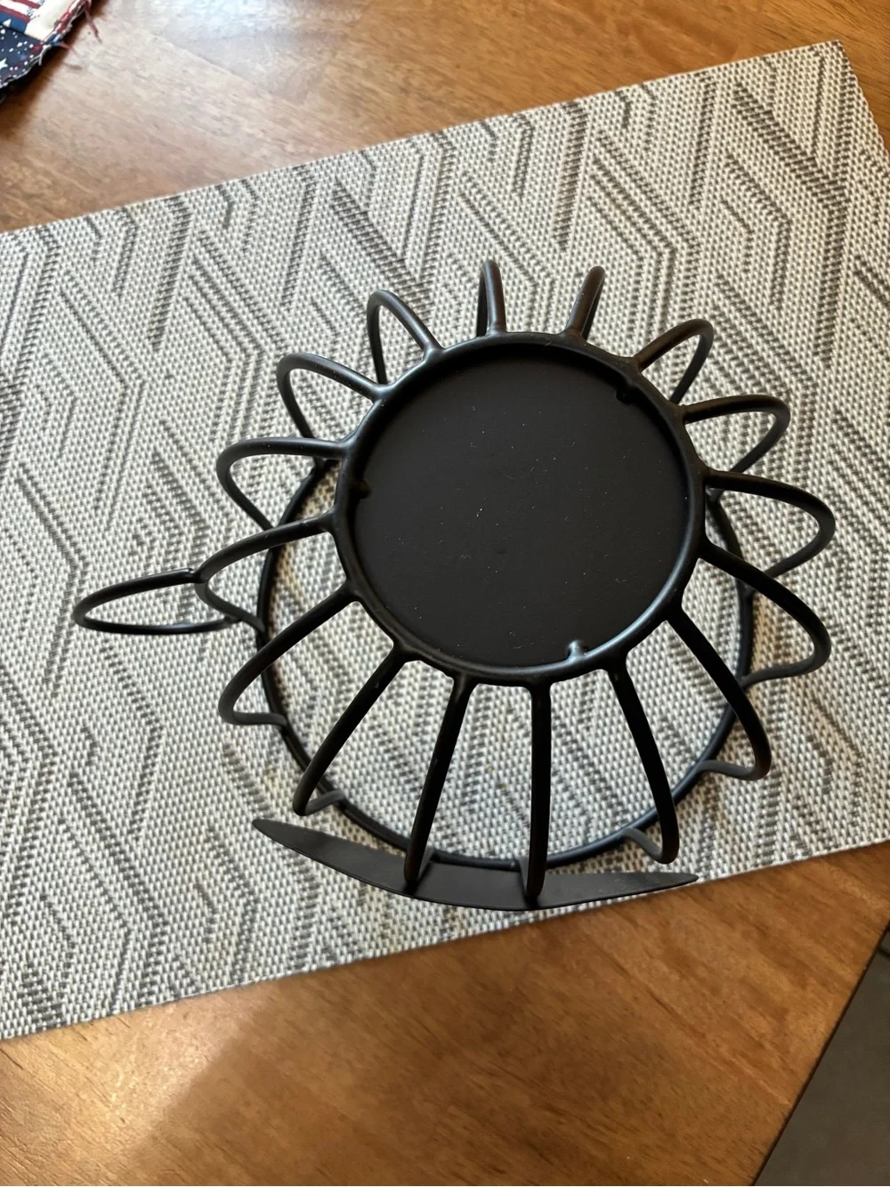 Black Coffee Wire Basket Mug Holder - Coffee Label 7” x 6”